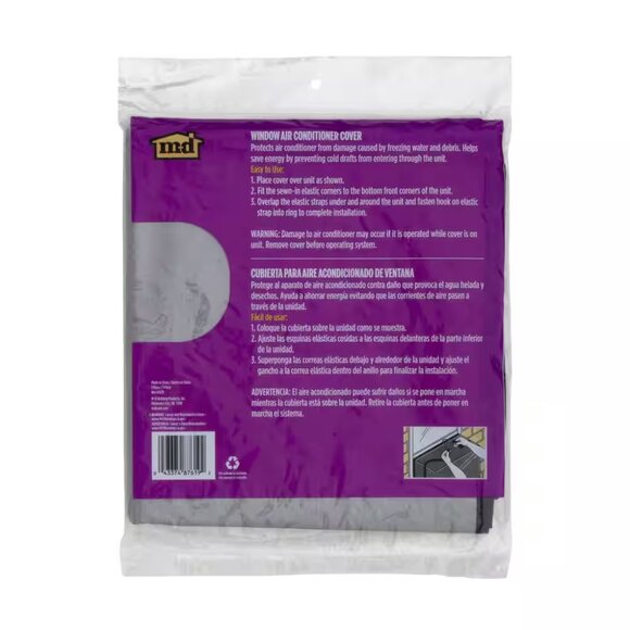 M-D Building Products Large Silver Air Conditioning Cover for Window Units - Picture 3 of 13